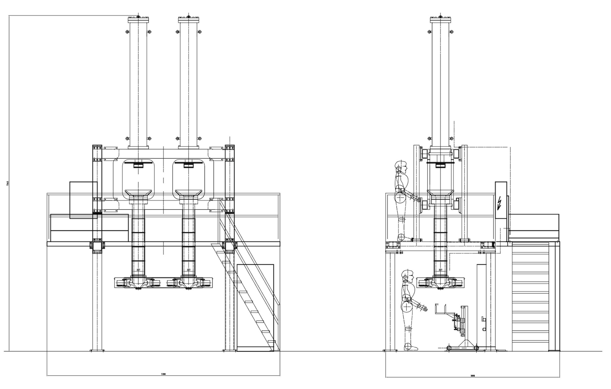 KHU Doppelpastenextruder PE200-1800 Layout